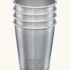 Klean Kanteen 10oz KIK pint cup-4pack brushed stainless