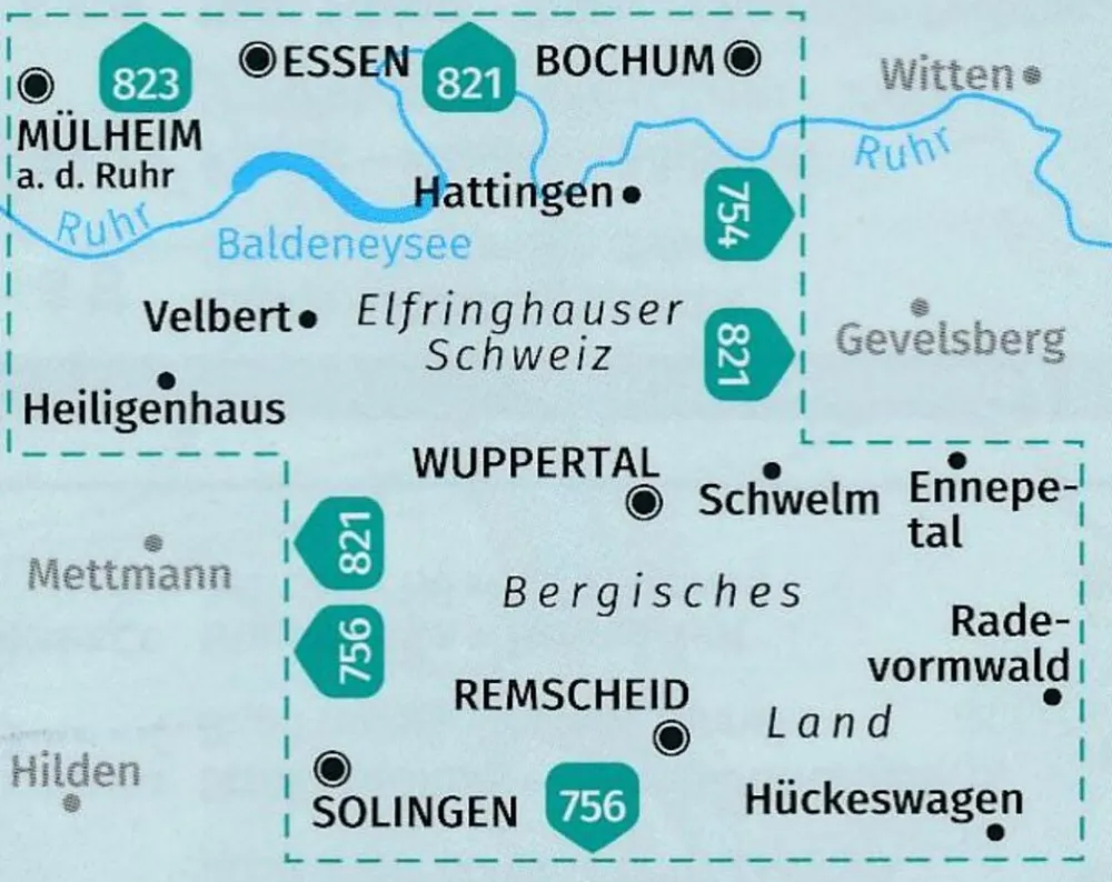 Kompass Wandelkaart 493 Baldeneysee