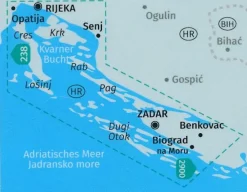 Kompass Wandelkaart 2901 Daltmatische Kust Noord