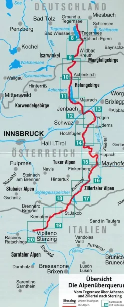 Kompass Wandelkaart 289 Die Alpenüberquerung
