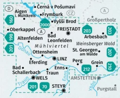 Kompass Wandelkaart 202 Linz en omgeving