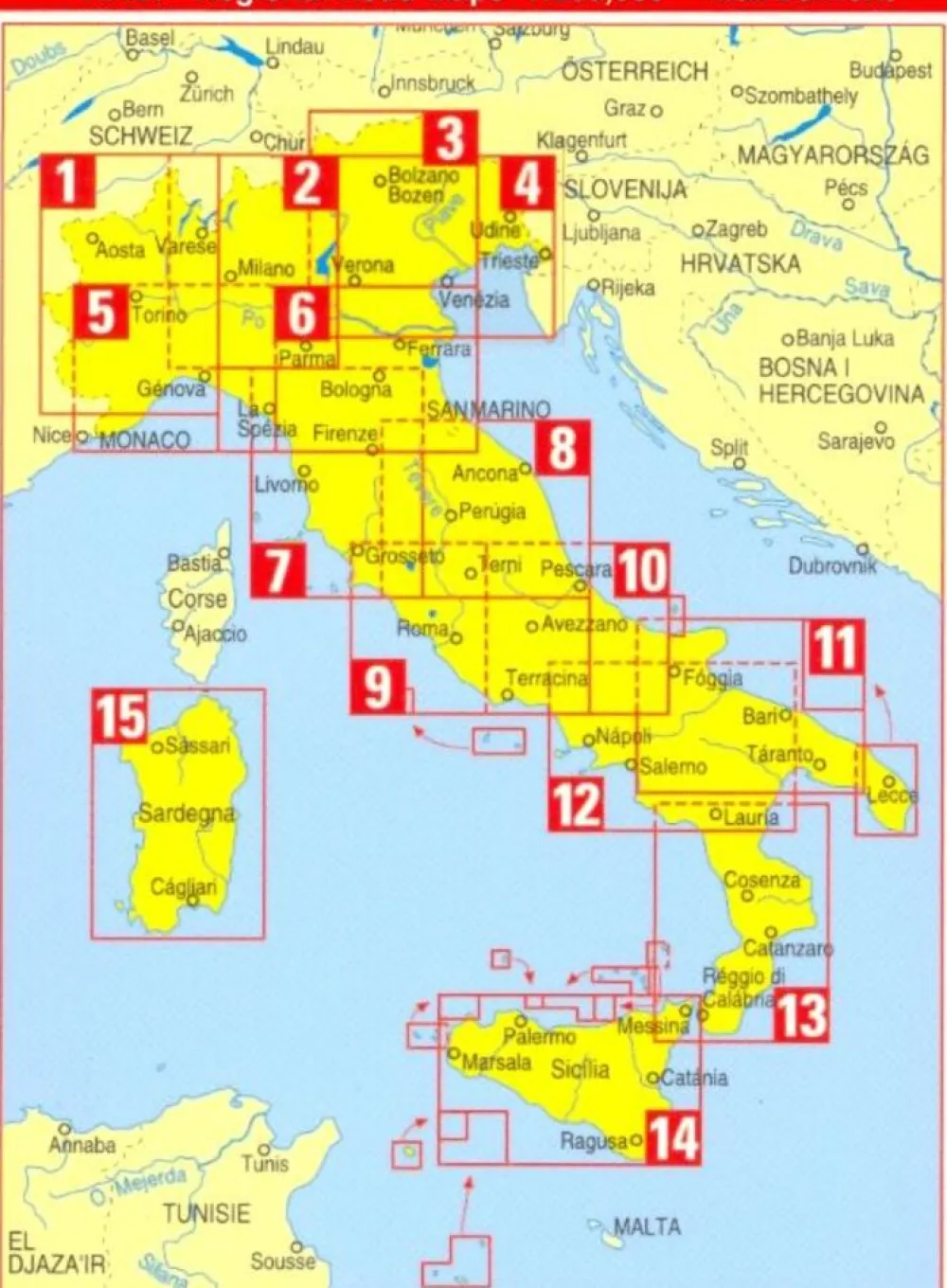 Marco Polo Wegenkaart Emilia Romagna
