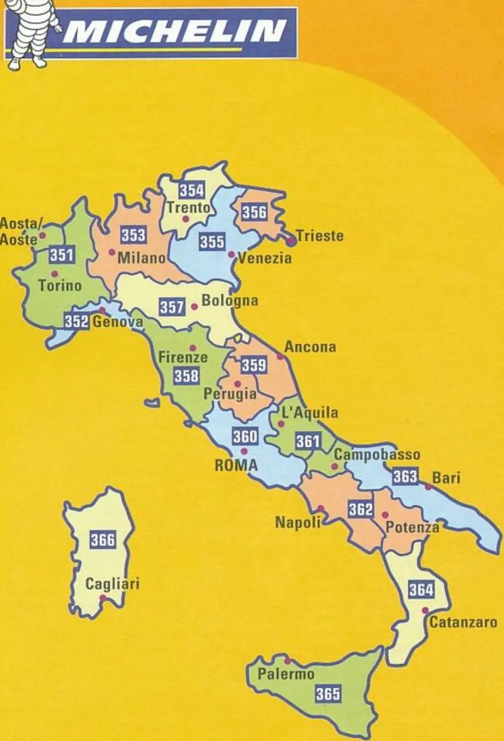 Michelin Wegenkaart 361 Abruzzo, Molise