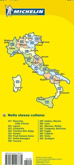 Michelin Wegenkaart 364 Calabria Calabrië