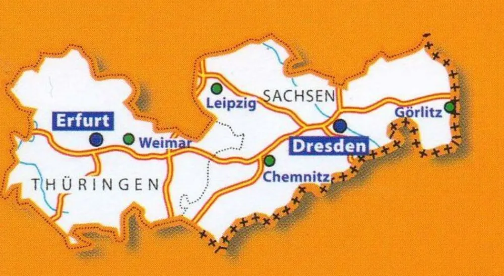Michelin Wegenkaart 544 Duitsland Midden-Oost
