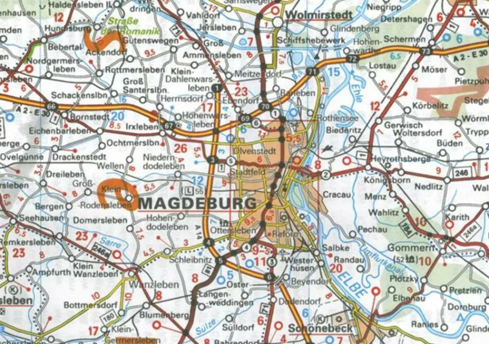 Michelin Wegenkaart 542 Duitsland Noordoost