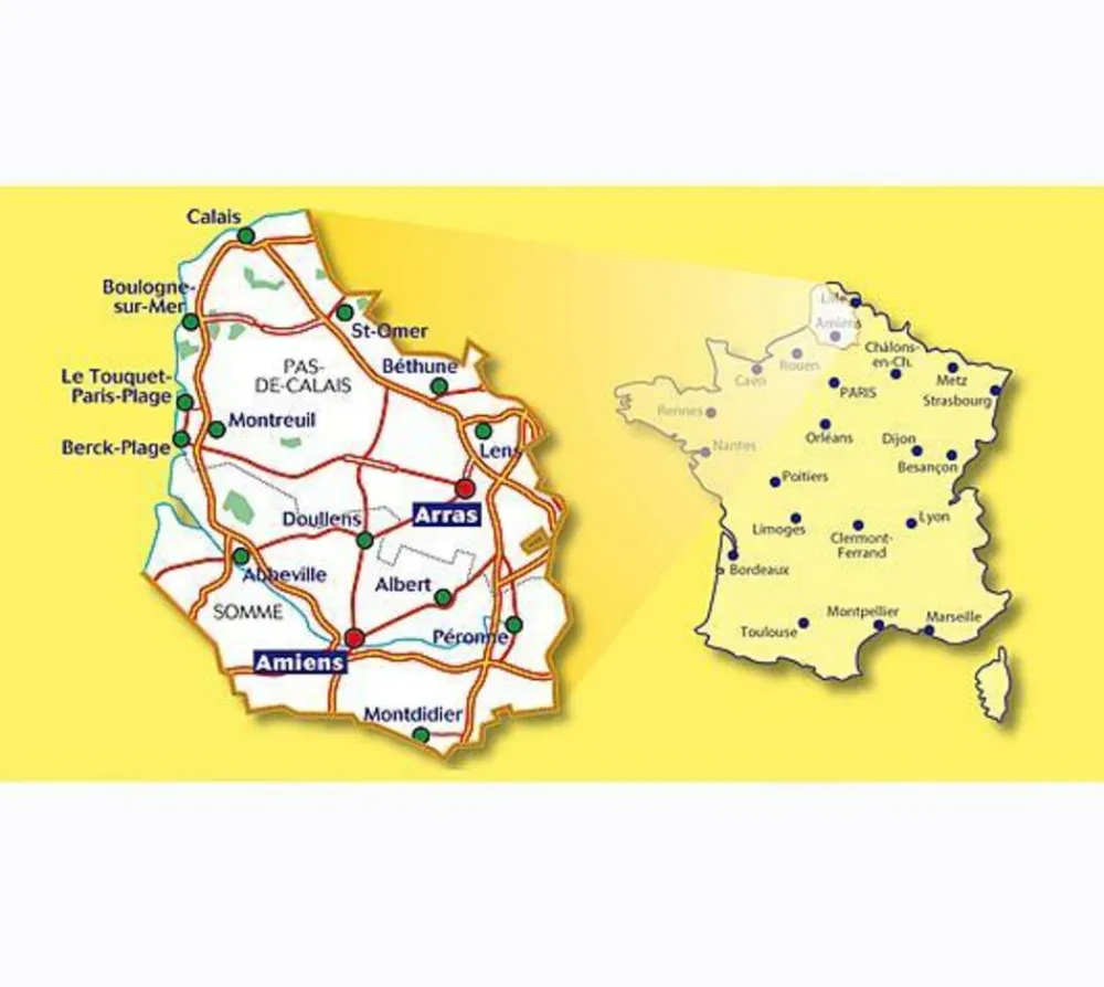 Michelin Wegenkaart 301 Pas-de-Calais Somme