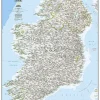 National Geographic Wandkaart Ierland