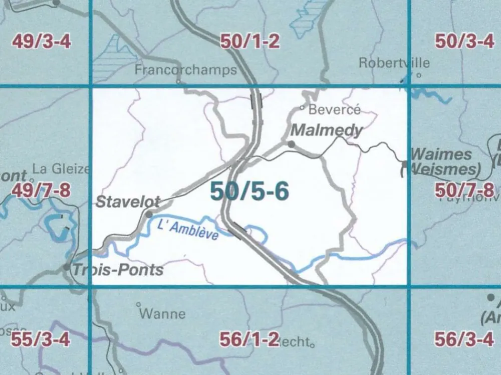 NGIB Topografische kaart 50/5-6 Malmedy