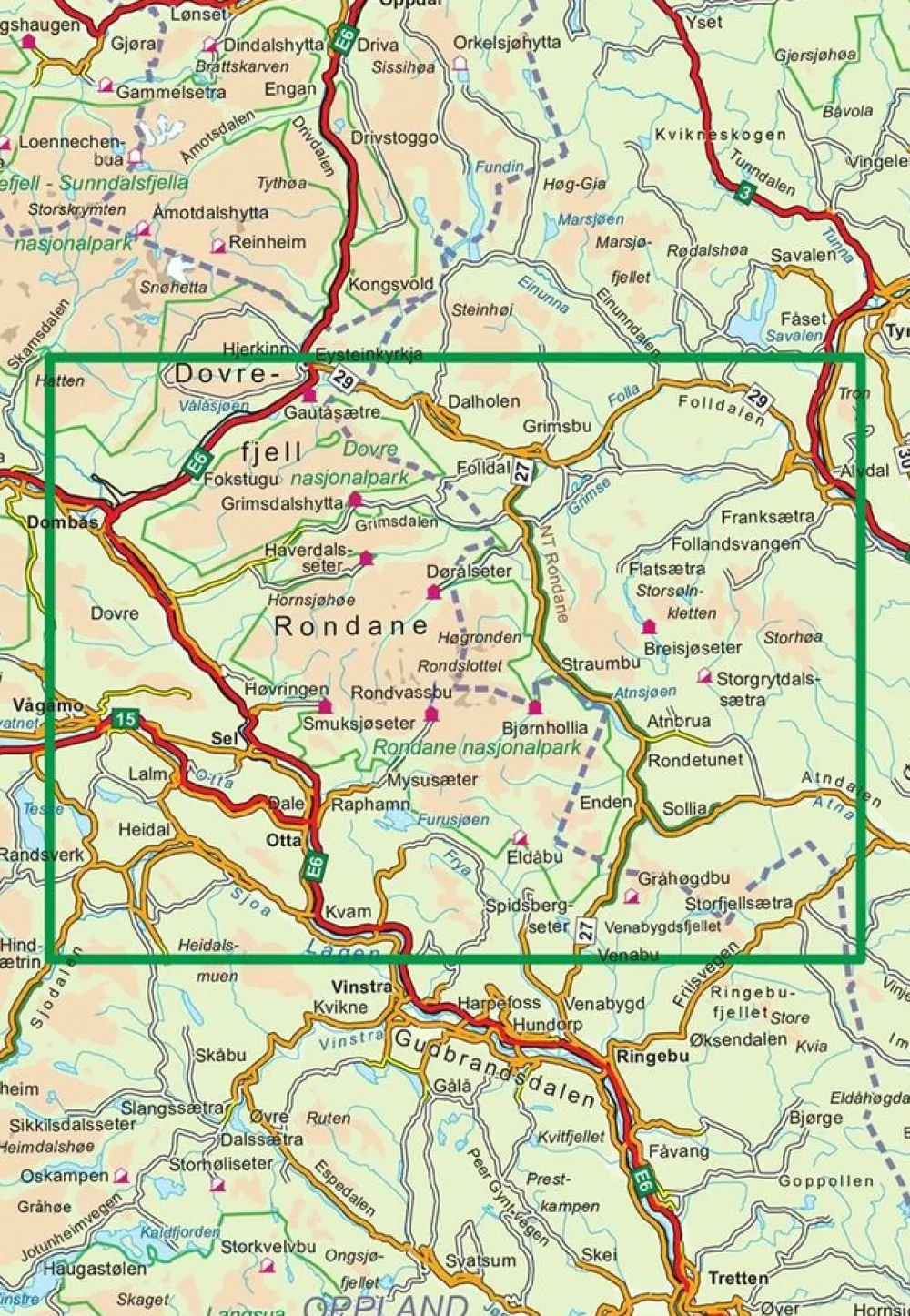 Nordeca Turkart Wandelkaart 2716 Rondane