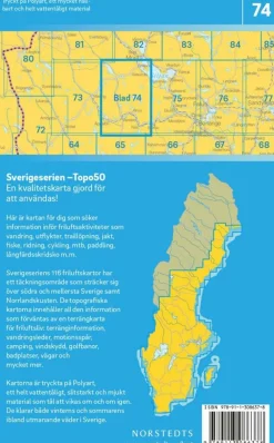 Norstedts Zweden Topografische wandelkaart 74 Vansbro