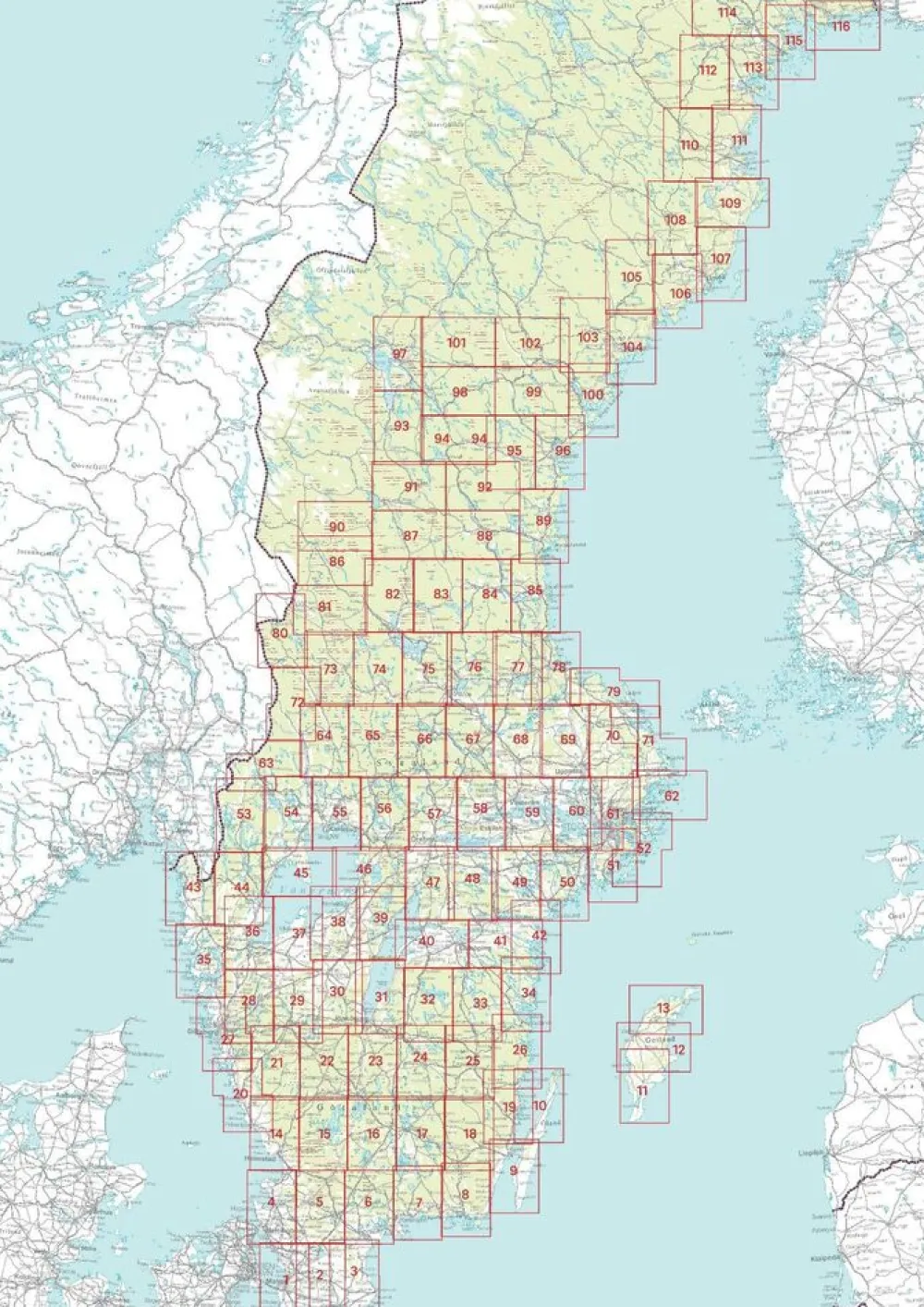 Norstedts Zweden Topografische wandelkaart 83 Furudal