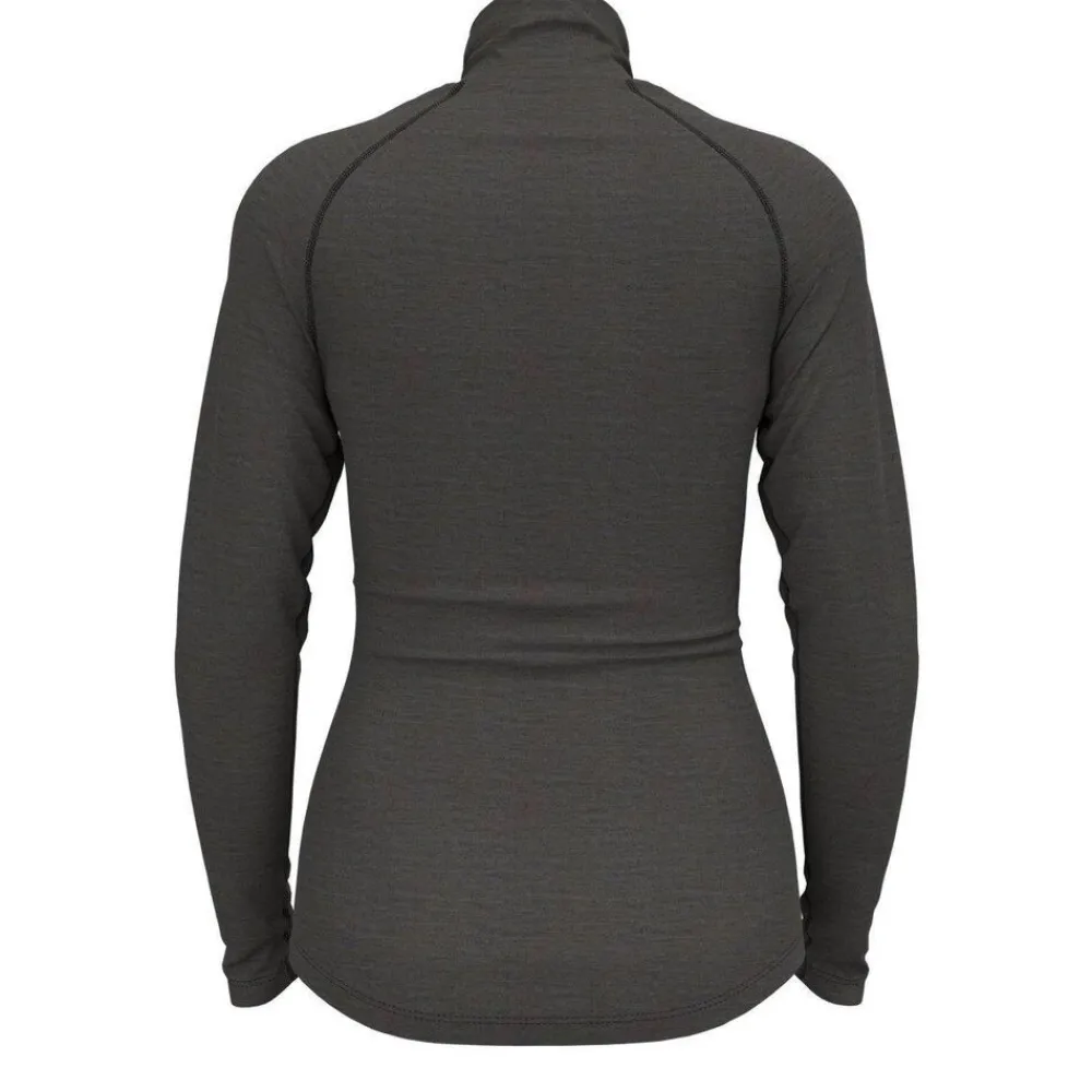DAMES Odlo BL top PW 150 turtle neck l/s half zip 111281