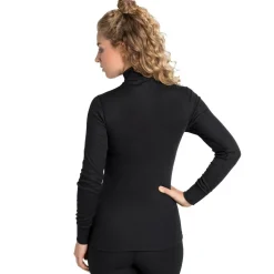 DAMES Odlo BL top turtle neck l/s half zip