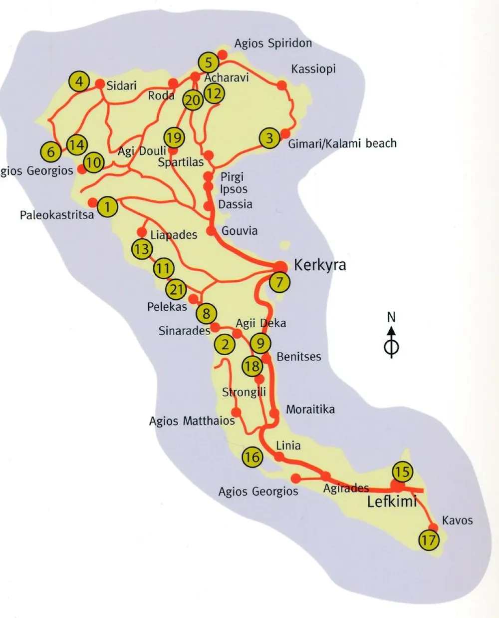 One Day Walks Publishing Wandelen op Corfu