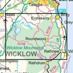 Ordnance Survey Ierland Topografische kaart D56 Wicklow Dublin Kildare