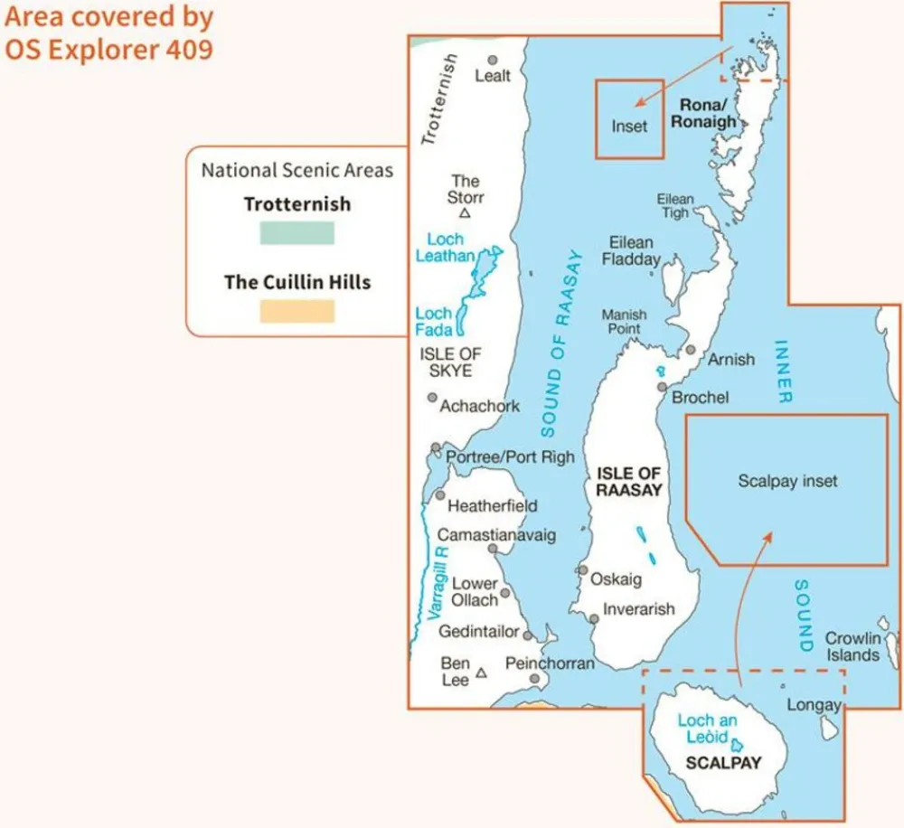 Ordnance Survey Wandelkaart OL409 Active Explorer Skye