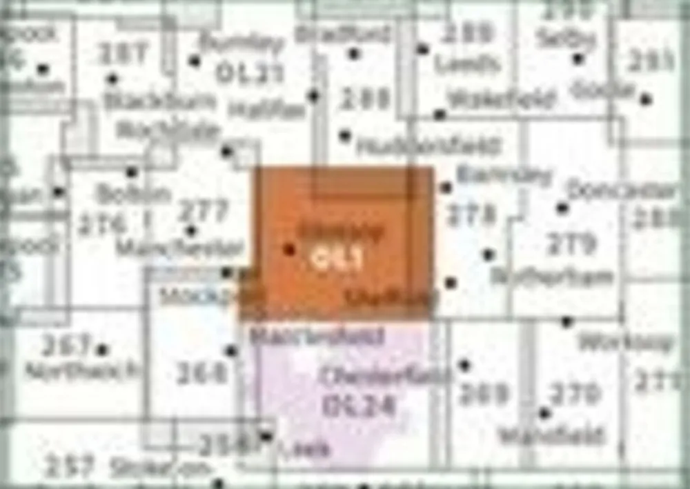 Ordnance Survey Wandelkaart Peak District Dark Peak area 1:25.000