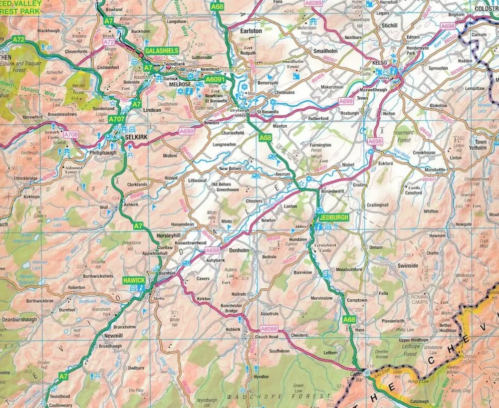 Ordnance Survey Wegenkaart 3 Schotland Zuid