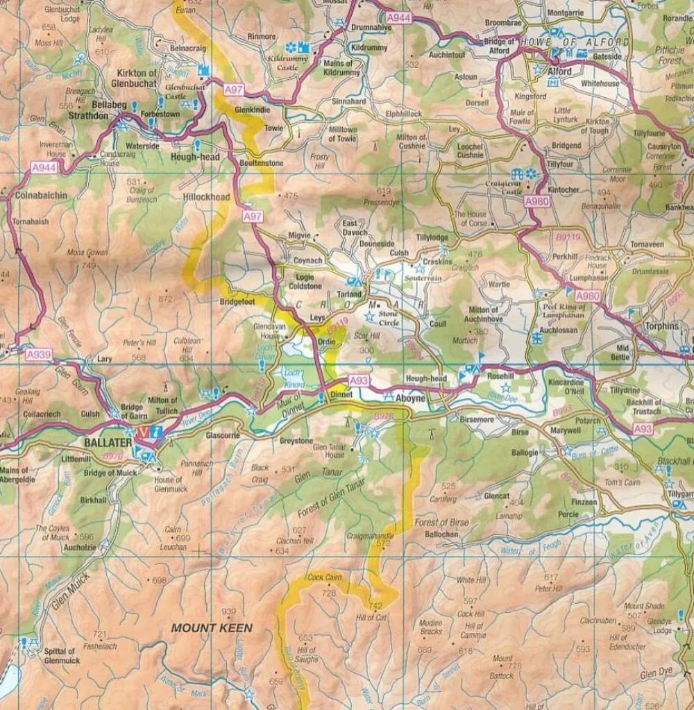 Ordnance Survey Wegenkaart 1 Schotland Noord