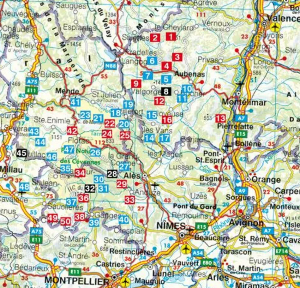 Rother Nederlandstalig Wandelgids Cevennen-Ardechè