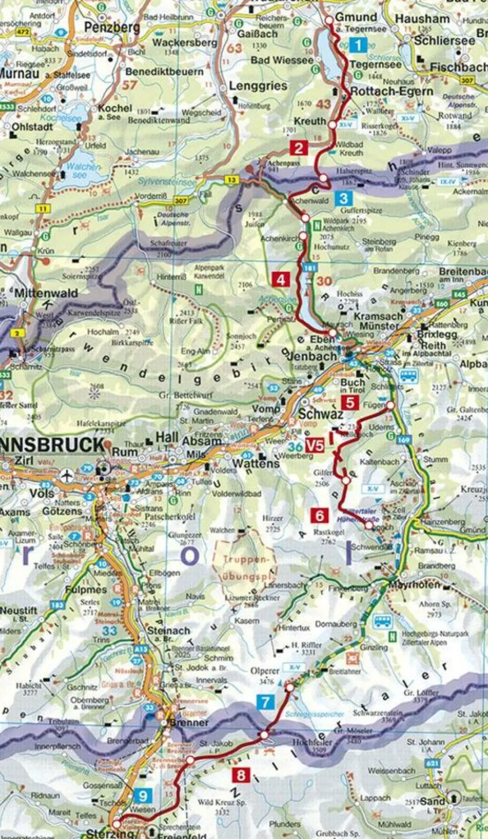 Rother Wandelgids Alpenüberquerung Tegernsee - Sterzing