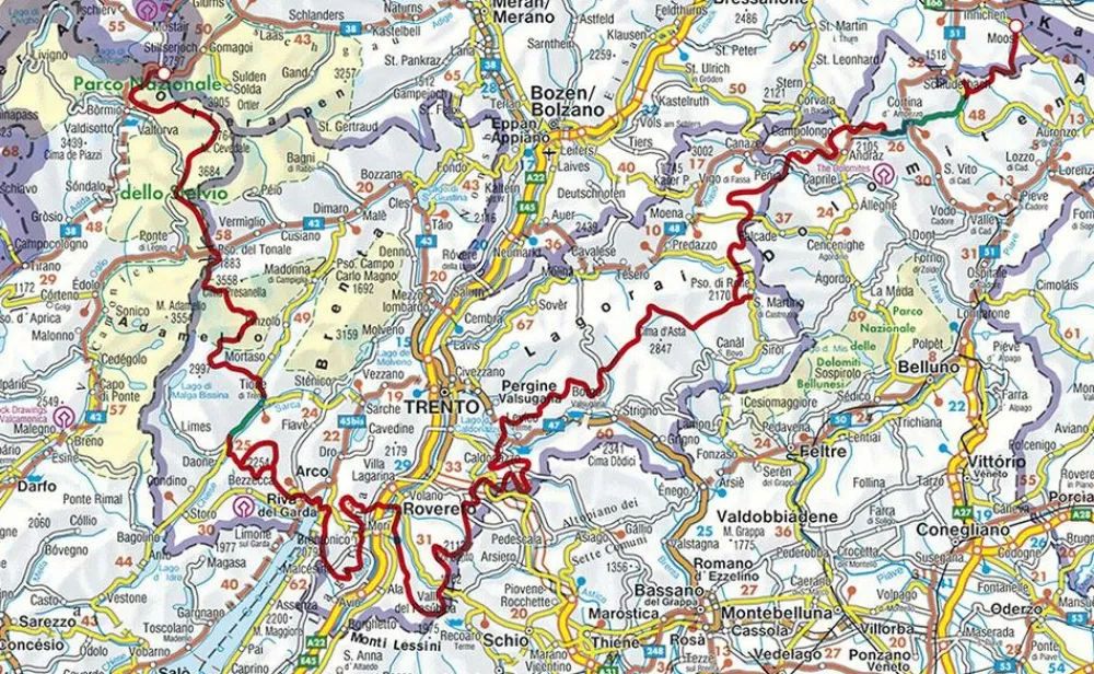 Rother Wandelgids Sentiero della Pace