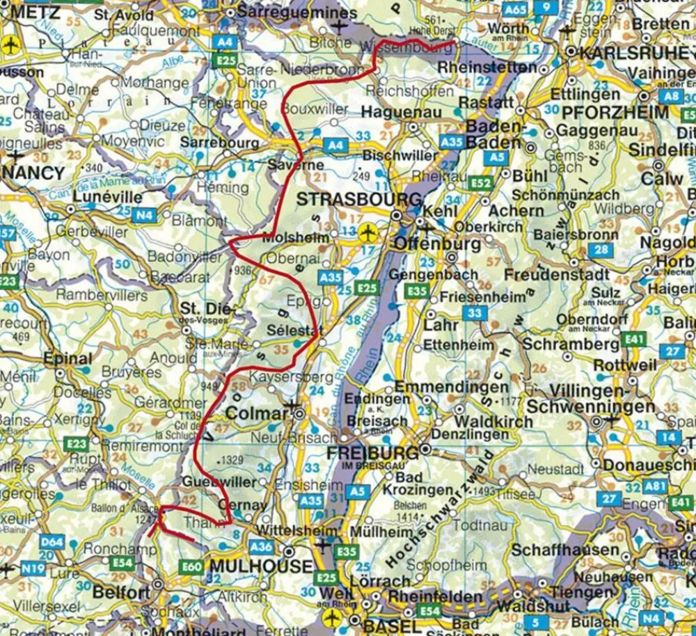 Rother Wandelgids Vogesen-Durchquerung GR5 GR53 GR531