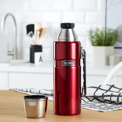 Thermos fles King 1.2 liter red
